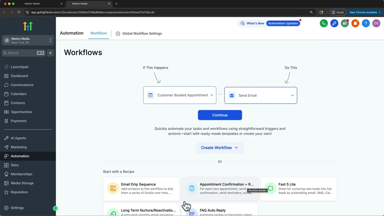 Workflow builder